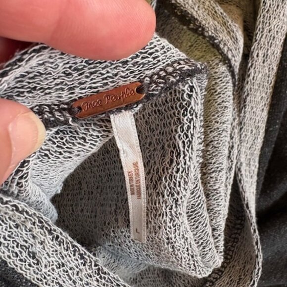 Free People Nikki Scoop Back Wide Leg French Terry Jumpsuit Cozy Lounging Large - Picture 5 of 6